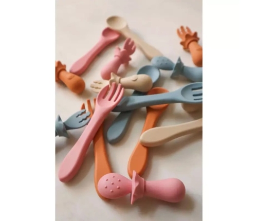 MYROYS Łyżeczka i Widelczyk Beżowy