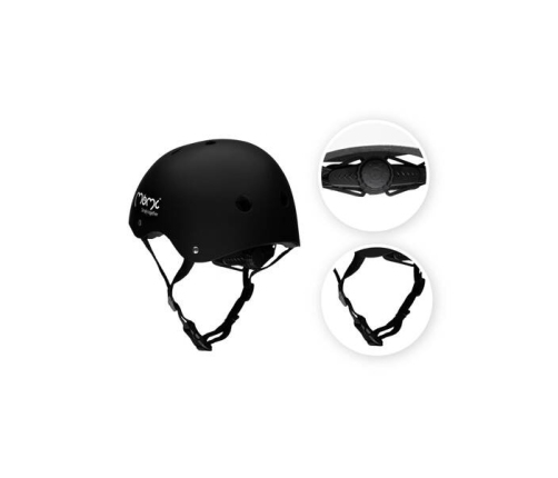 MoMi Mimi Dziecięcy Kask Rowerowy Czarny Matowy