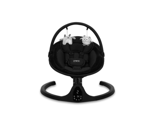 MoMi Kenani Onyx Leżaczek Bujaczek Elektryczny Czarny