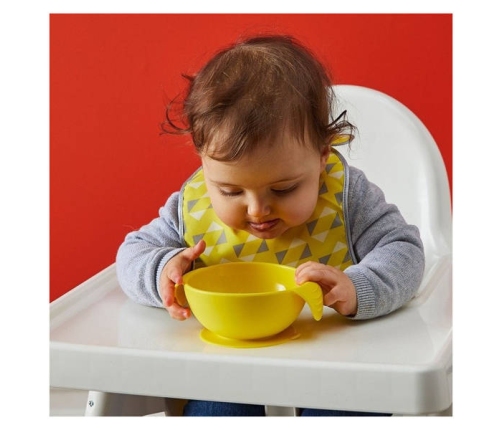 B.Box Silikonowa Miseczka Z Łyżką Lemon Sherbet