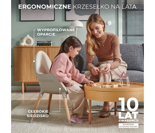 Kinderkraft Fini 2 Krzesełko Do Karmienia 2w1 Beige