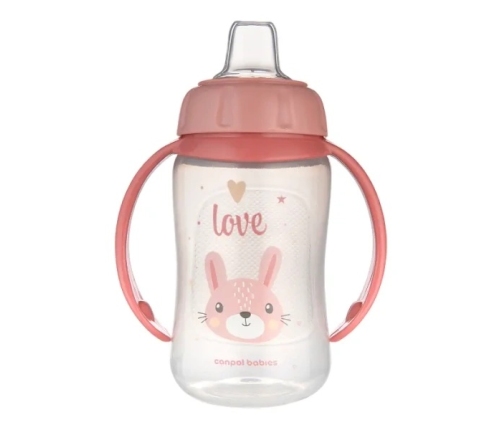 Canpol Babies - Kubek Treningowy Ustnik Silikonowy 320 Ml | Cute Animals Różowy