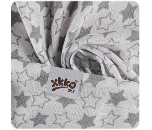 Xkko Ręcznik Bambusowy Otulacz 90x100cm Silver Stars