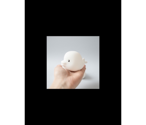 Rabbit&Friends Zestaw Mini Morskie Lampek Silikonowych 3szt. Delfin Wieloryb Rekin Białe