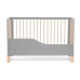 Kinderkraft Lunky XL Łóżeczko Drewniane Barierka Grey