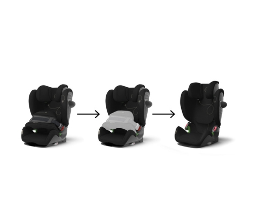 Cybex Pallas G I-Size Moon Black 2023 Bērnu autosēdeklis 9-50 kg + Vasaras pārvalks