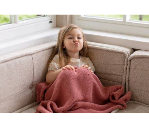 Poofi Kocyk Bawełniany Paris Herbaciana Róża 80x100