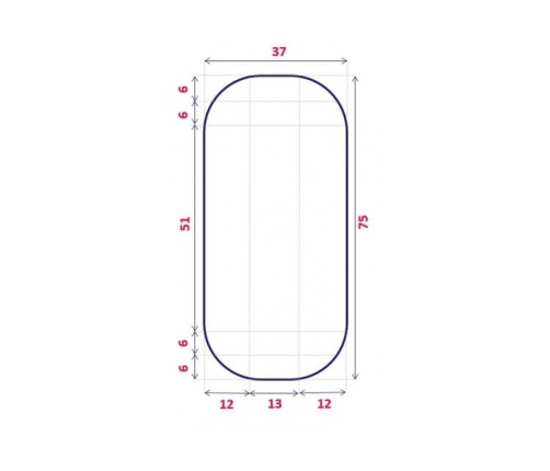 Rucken Materac EGG Do Kołyski 75x37x3,5