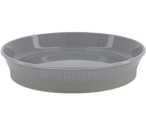 Twistshake Talerz z Pokrywką dla Dzieci od 6 m+ Szary