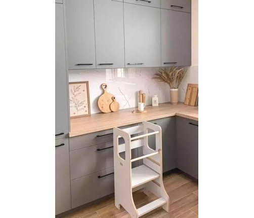 Baby Wood Slim M Kitchen Helper Szary