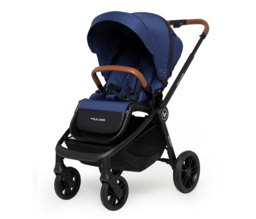 Muuvo Quick 2023 Black Chrome Indigo Bērnu rati 2in1