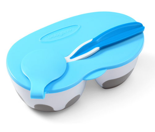 Babyono Miseczka Dwukomorowa z Łyżeczką 1067