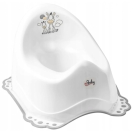 MALTEX Nocnik 2K z pozytywką Zebra biało/szary MALTEX Nocnik 2K z pozytywką Zebra biało/szary