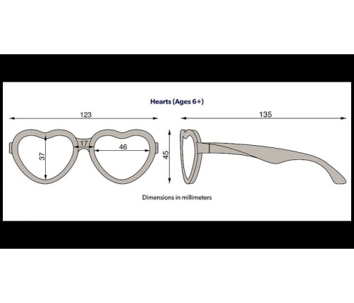 Babiators Heart P-HRT502-M Polaryzacja Rozmiar 3-5+ Sweet Cream
