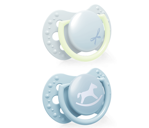 Lovi Smoczek Silikonowy Dynamiczny 0-2m 2 szt Baby Shower Boy 22/900boy