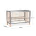 Kinderkraft Lunky XL Łóżeczko Drewniane Barierka Grey