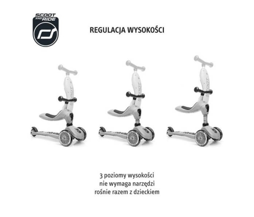 Skrejritenis Bērniem ar sēdekli Scootandride Highwaykick 2in1 Steel