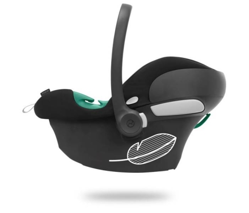 Cybex Aton B2 i-Size Fotelik Samochodowy 0-13kg Volcano Black + Tapicerka Letnia + Baza One + Cybex SensorSafe + Śpiworek Black Satin