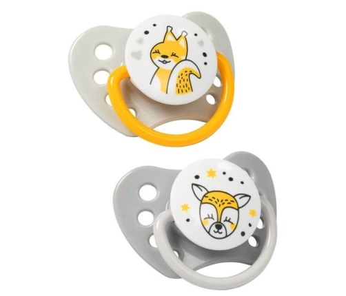 Babyono 1226/02 Smoczek Anatomiczny Silikonowy 2 Sztuki 3-6 M-cy Natural Nursing 1226/02