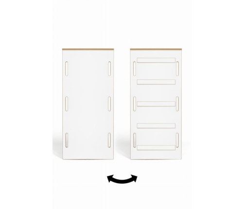 Tupti.wood 2w1 Duży Bujak Montessori + Duża Zjeżdżalnia Drabinka Biała