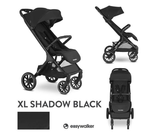 Easywalker Jackey XL Samoskładający się Wózek Spacerowy z Kołami XL Shadow Black