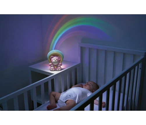 Chicco Rainbow Bear lācītis projektors Pink
