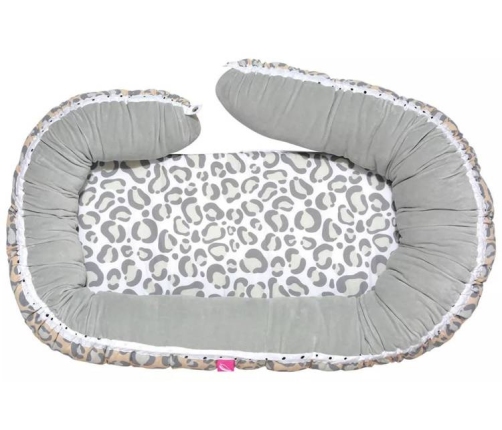 Motherhood Gniazdo Niemowlęce + Kojec Junior 2w1 Ocelot Łososiowy