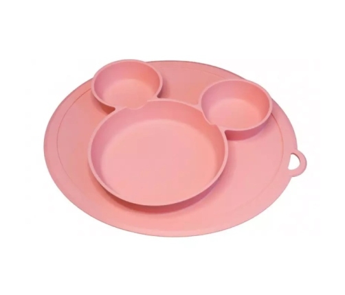 MYROYS Talerzyk z Przyssawką Różowy
