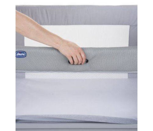 Chicco Next2Me Forever Łóżeczko Dostawne 3w1 do 22kg Moon Grey + Prześcieradło 2szt Pink Pois