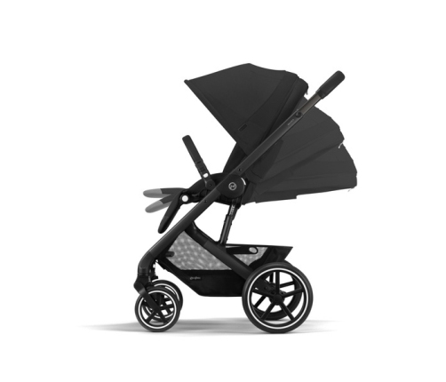 Cybex Balios S Lux Moon Black 2023 + Cybex Aton B2 i-Size + Cybex One base Детская коляска 4 в 1