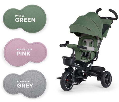 Детский трехколесный велосипед Kinderkraft Spinstep 5in1 Platinum grey
