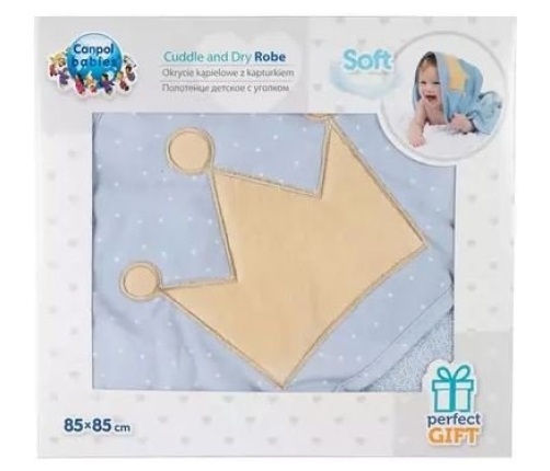 Canpol Babies Okrycie Kąpielowe dla Niemowląt 85x85cm 26/800 Niebieski