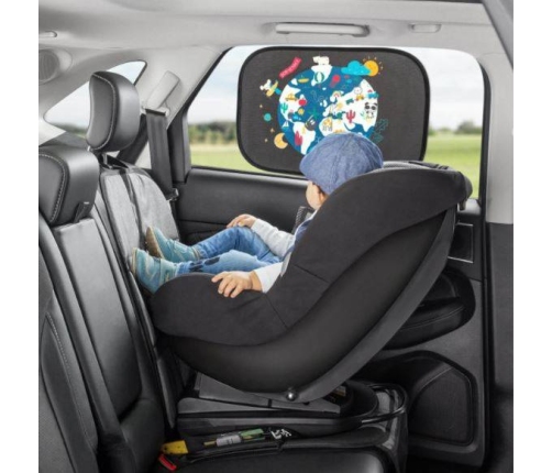 Reer Przeciwsłoneczna Osłonka Samochodu 2 szt UV50+ Kolorowa Dookoła Świata