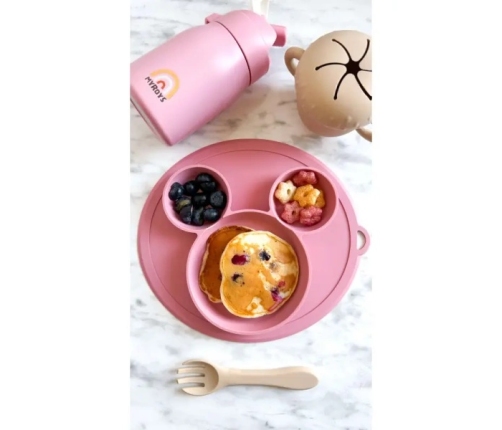 MYROYS Talerzyk z Przyssawką Różowy