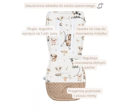 Bonjour Cherie 5-punktowa bambusowa wkładka Misie