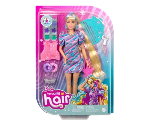 Mattel Lalka Barbie Totally Hair Gwiazdki