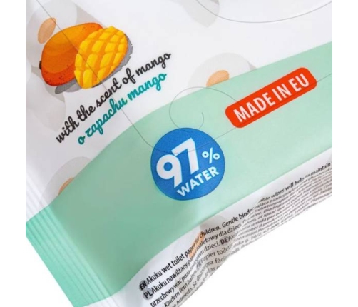 Akuku Nawilżany Papier Toaletowy o Zapachu Mango 50 szt.