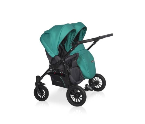 Riko Basic Saxo Wózek Bliźniaczy Głęboko-Spacerowy 01 Lagoon