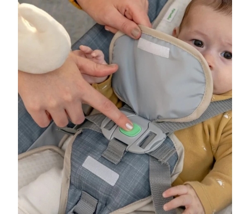 Ingenuity Happy Belly Rock-to-Bounce Parker Grey Šūpuļkrēsliņš