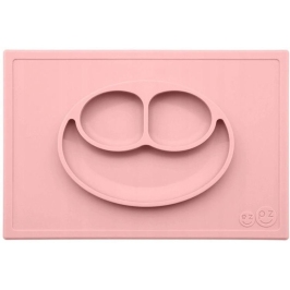 EZPZ Happy Mat Silikonowy Talerzyk z Podkładką 2w1 Pastelowy Róż