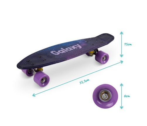 QKids Deskorolka Galaxy Fioletowa