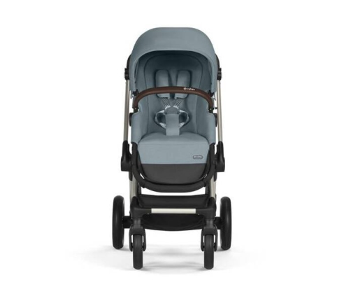 Cybex Eos Lux Wózek Głęboko-Spacerowy Rama Frame Stormy Blue + Cybex Cloud G I - Size Fotelik Samochodowy Ocean Blue Plus + Adaptery + Baza