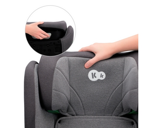 Kinderkraft Junior Fix 2 I-Size Fotelik Samochodowy 15-36kg 100-150cm Rocket Grey
