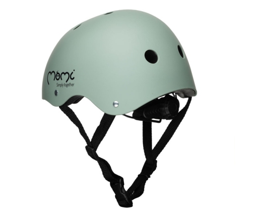 MoMi Mimi Dziecięcy Kask Rowerowy Zielony Matowy