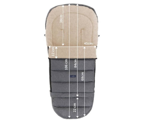 Zaffiro iGrow 4.0 Premium Grey Bērnu ratu guļammaiss