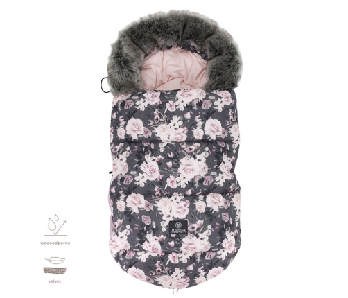 Makaszka Śpiworek Premium Do Wózka 0-18m Night Flowers