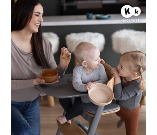 Kinderkraft Livy Krzesełko do Karmienia Brązowy Oak