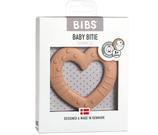 Bibs Baby Bitie Heart Gryzak Dla Niemowlaka Peach