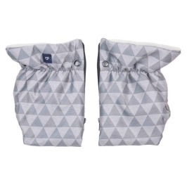 Варежки-муфта на коляску Zaffiro Plush Geo Grey Варежки-муфта на коляску Zaffiro Plush Geo Grey