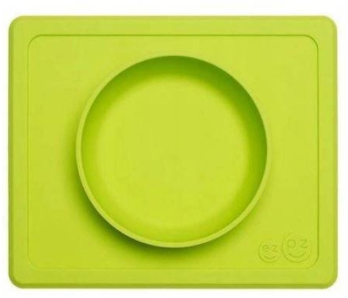 EZPZ Silikonowa Miseczka z Podkładką 2w1 Mini Bowl  Zielona